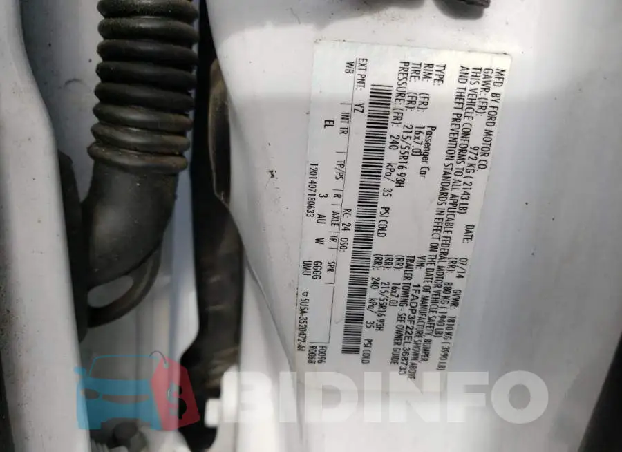1FADP3F22EL368733 Photo# 12