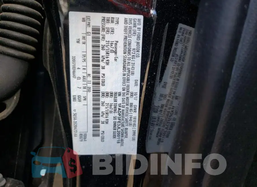 1FADP3FE3JL200118 Photo# 13