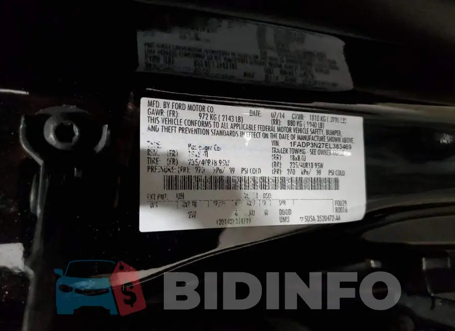 1FADP3N27EL383469 Photo# 13