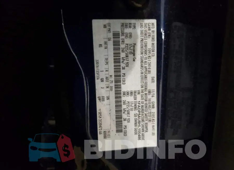 1FADP5AU8HL100486 Photo# 12