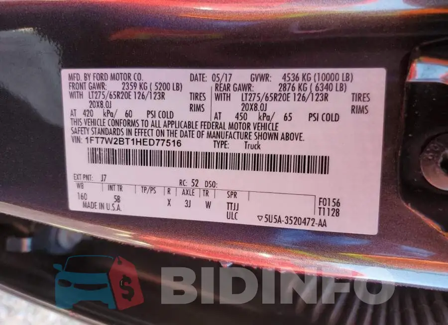 1FT7W2BT1HED77516 Photo# 13