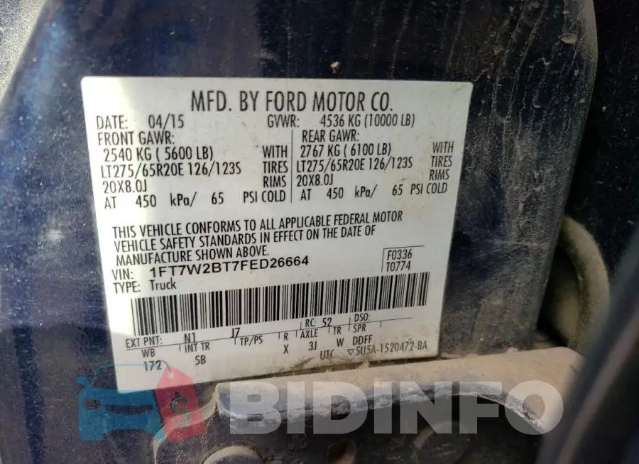 1FT7W2BT7FED26664 Photo# 12