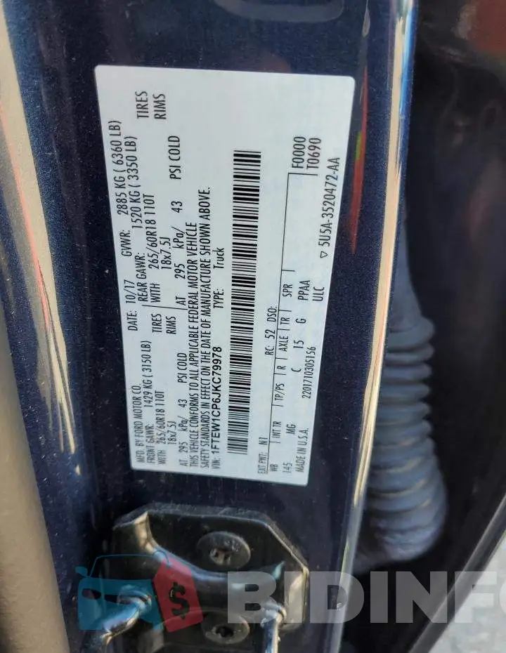 1FTEW1CP6JKC79978 Photo# 12