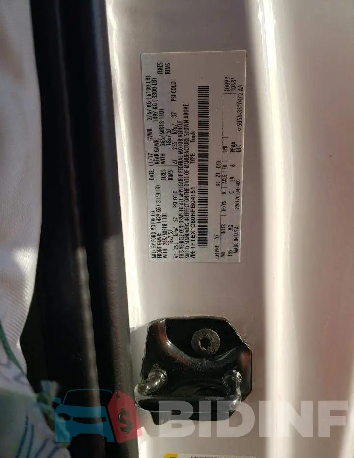 1FTEX1C80HFB04151 Photo# 12