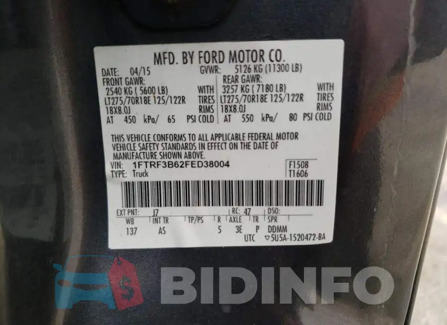 1FTRF3B62FED38004 Photo# 12