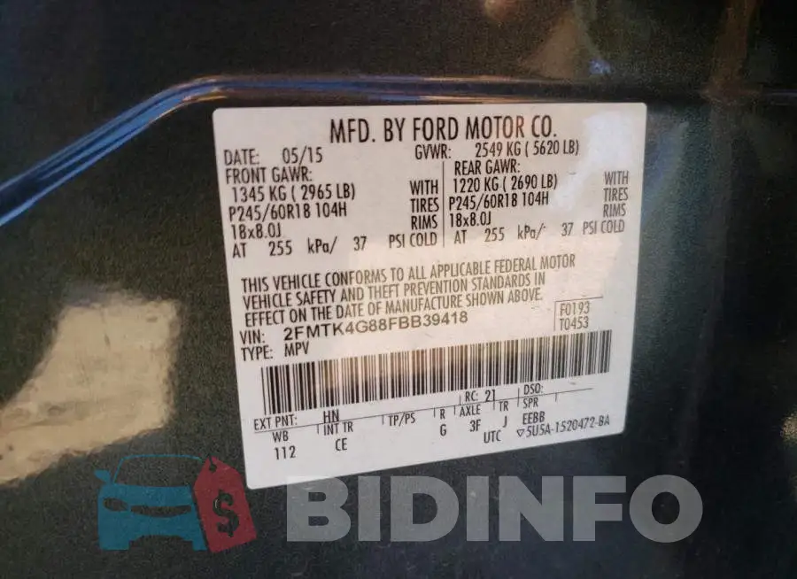 2FMTK4G88FBB39418 Photo# 10
