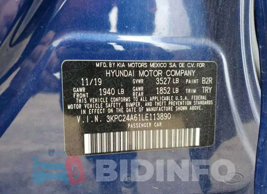 3KPC24A61LE113890 Photo# 12
