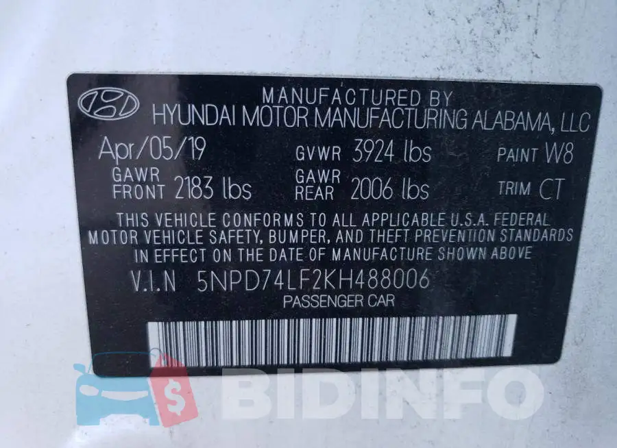 5NPD74LF2KH488006 Photo# 12