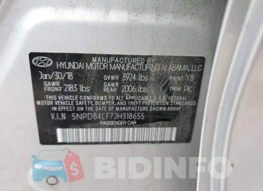 5NPD84LF7JH318655 Photo# 12