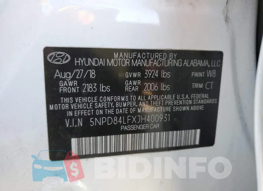 5NPD84LFXJH400931 Photo# 12