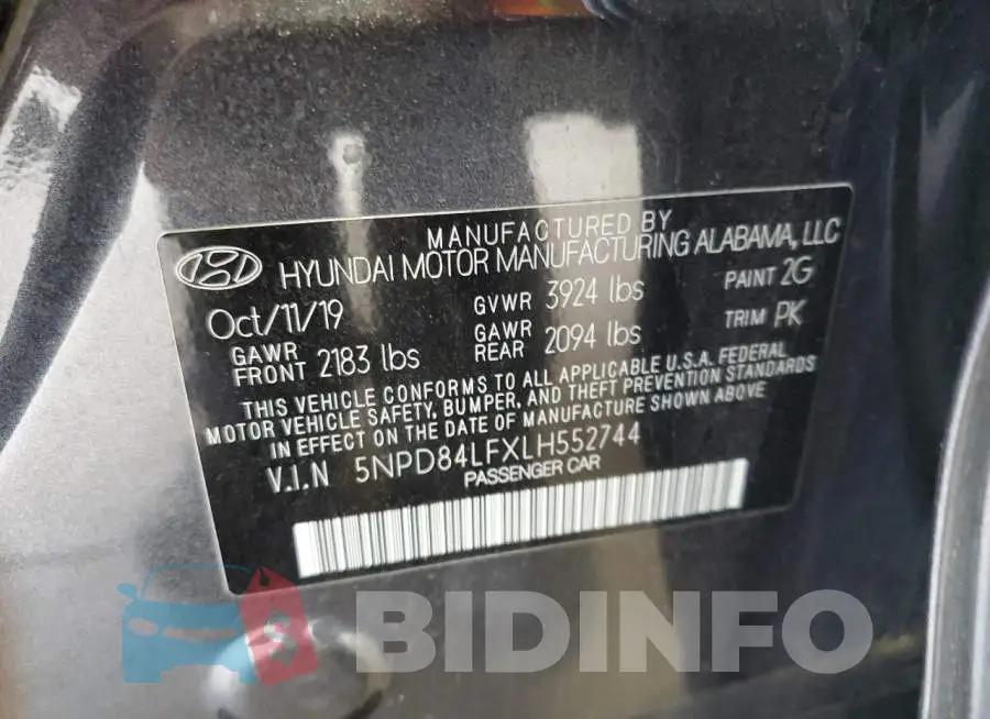 5NPD84LFXLH552744 Photo# 12