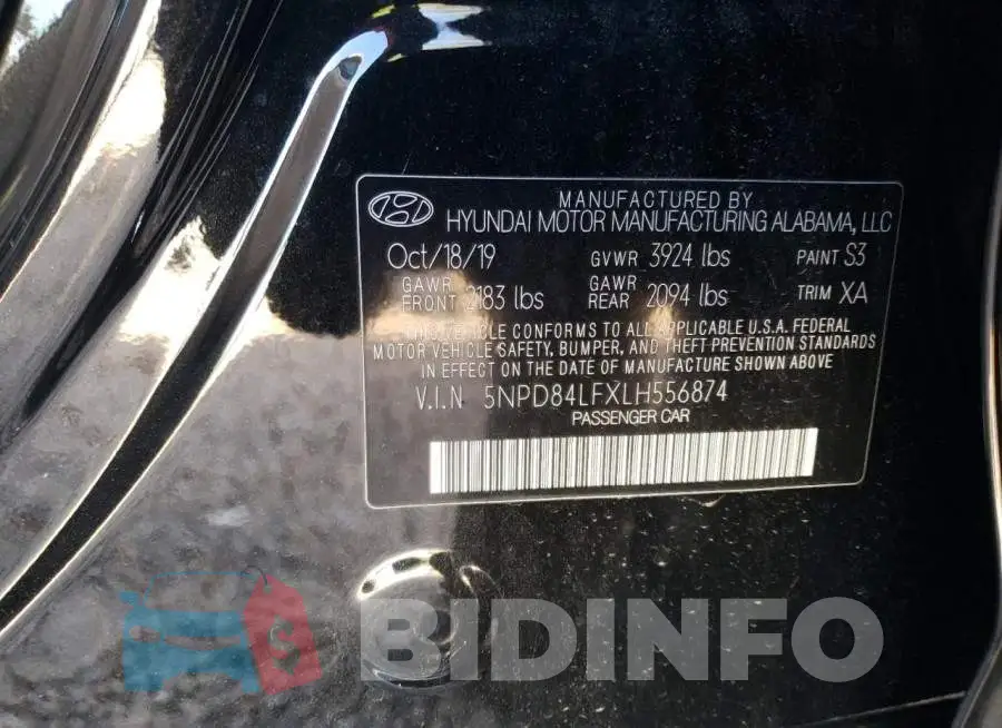 5NPD84LFXLH556874 Photo# 12