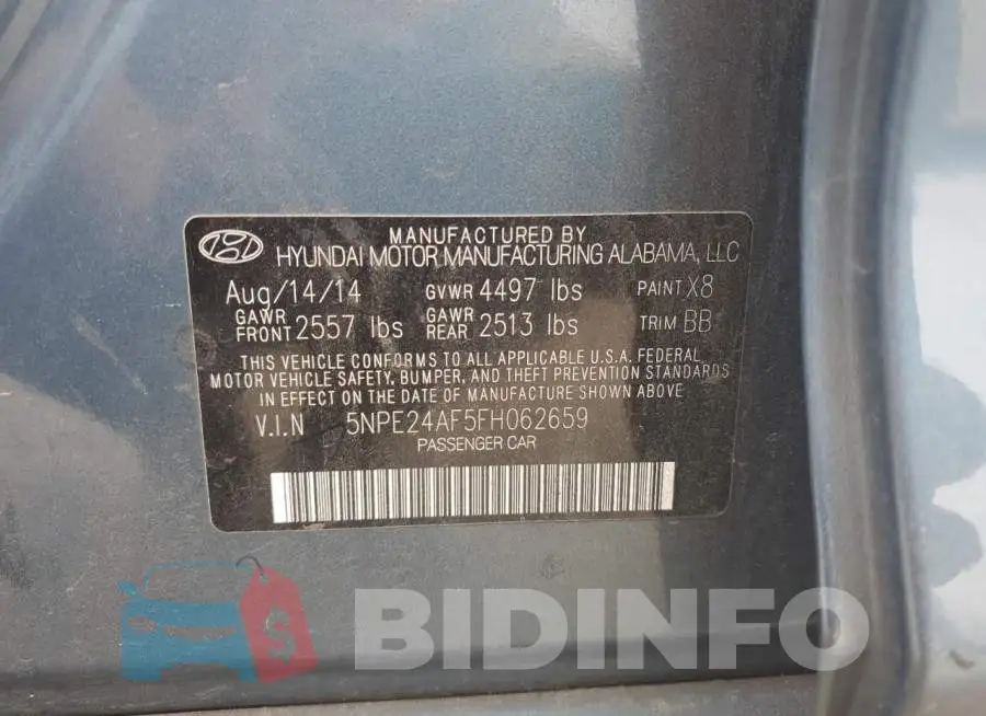 5NPE24AF5FH062659 Photo# 12
