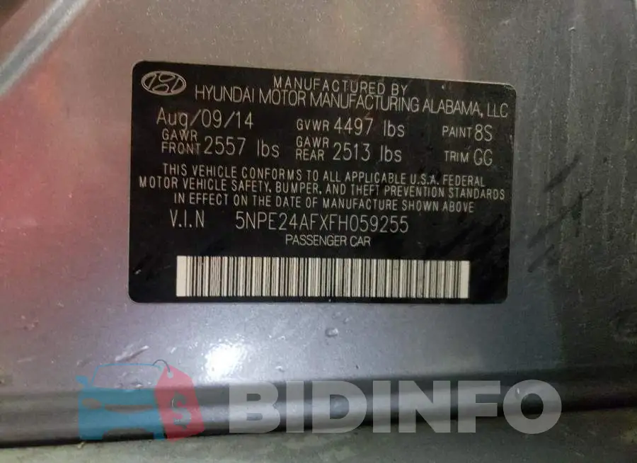 5NPE24AFXFH059255 Photo# 12