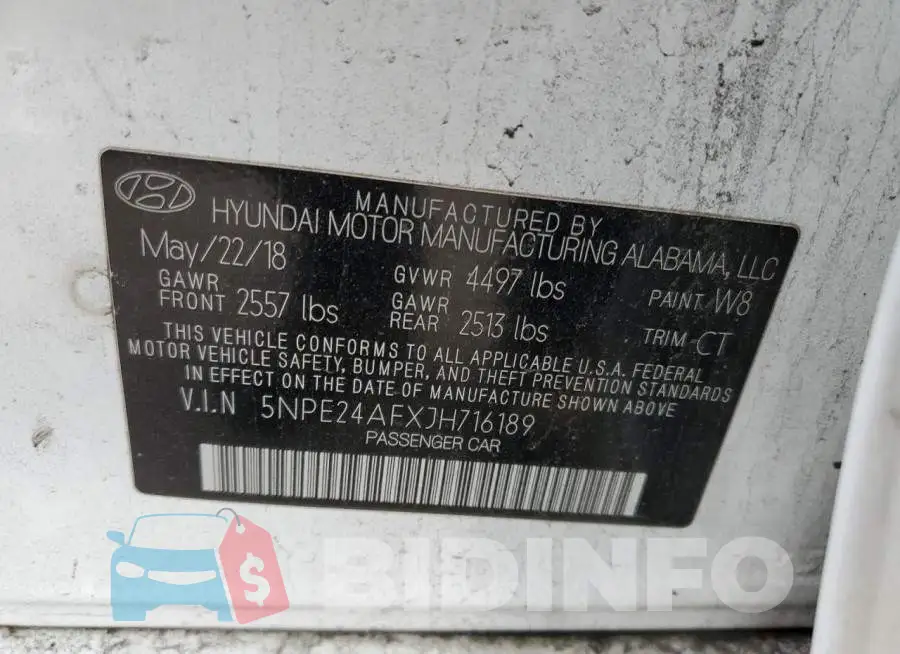 5NPE24AFXJH716189 Photo# 12