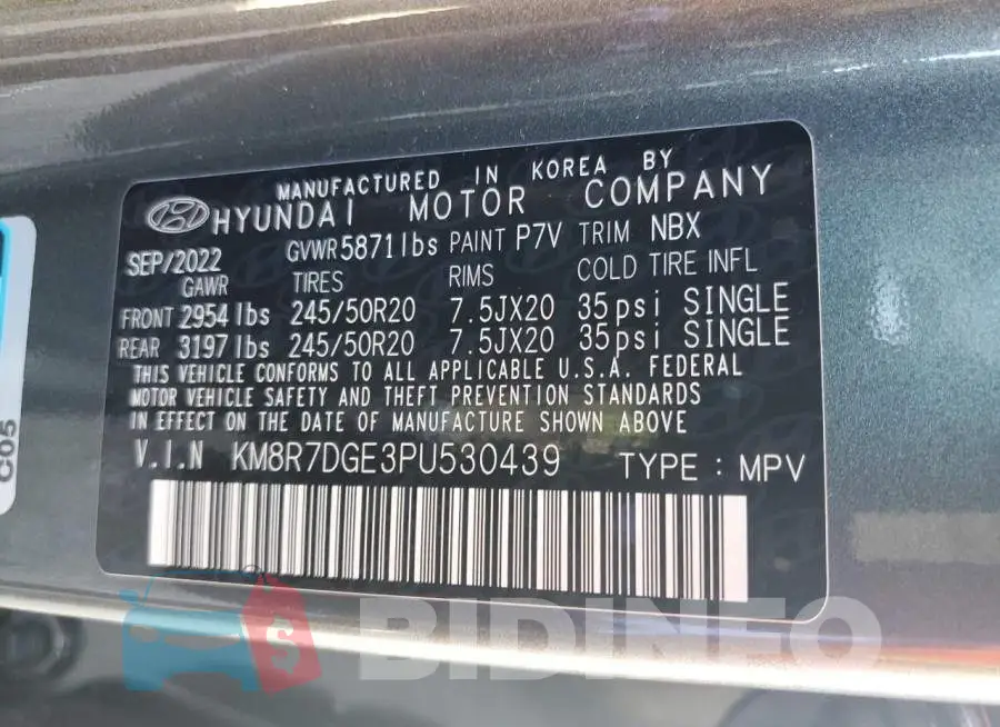 KM8R7DGE3PU530439 Photo# 13