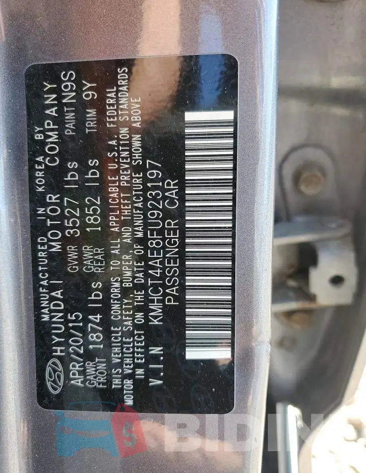 KMHCT4AE8FU923197 Photo# 12
