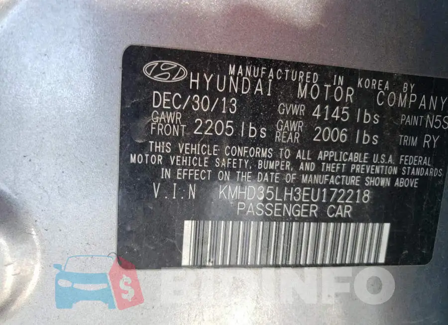 KMHD35LH3EU172218 Photo# 12