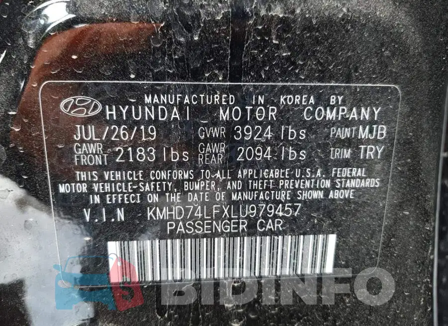 KMHD74LFXLU979457 Photo# 12