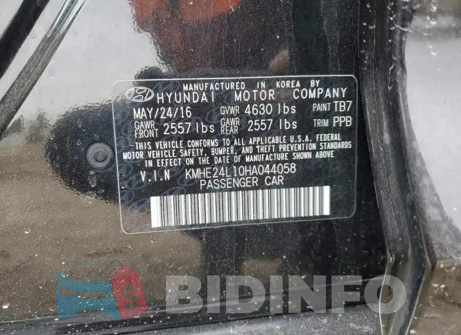 KMHE24L10HA044058 Photo# 13