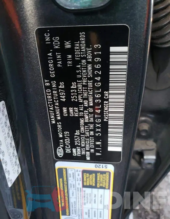 5XXGT4L36LG426913 Photo# 12