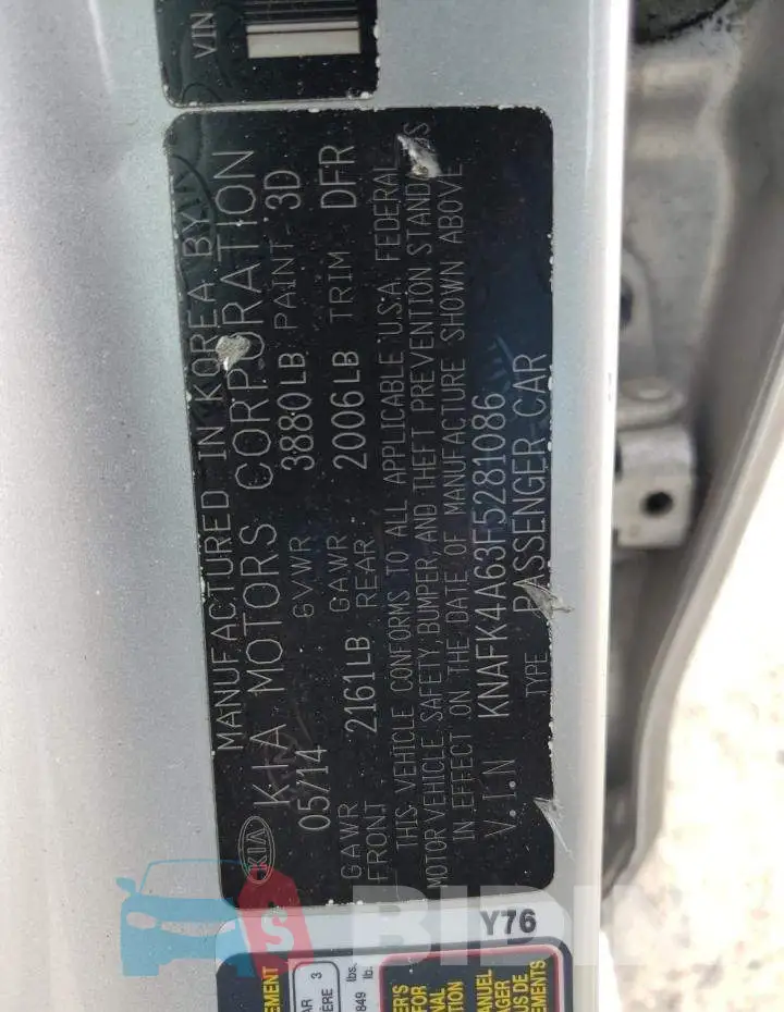 KNAFK4A63F5281086 Photo# 12