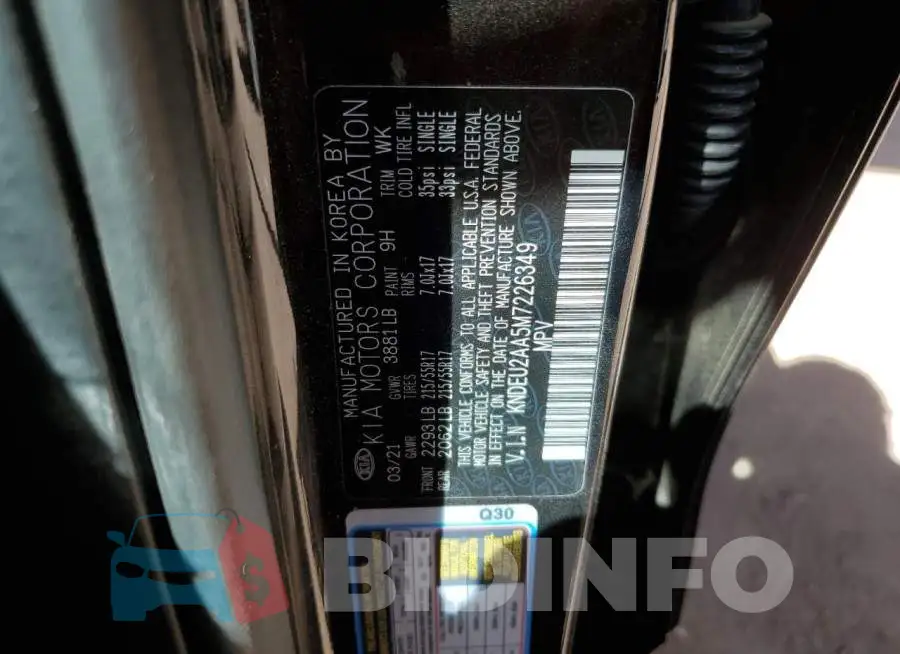 KNDEU2AA5M7226349 Photo# 12