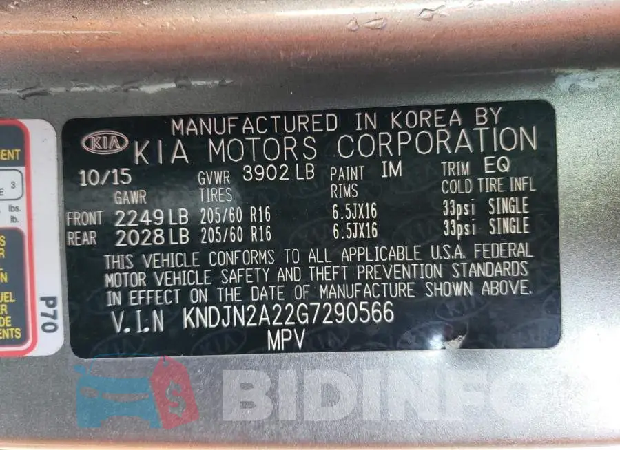 KNDJN2A22G7290566 Photo# 12