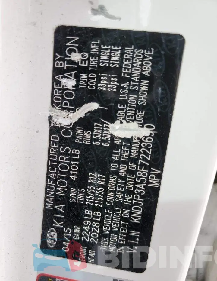 KNDJP3A58F7223690 Photo# 13