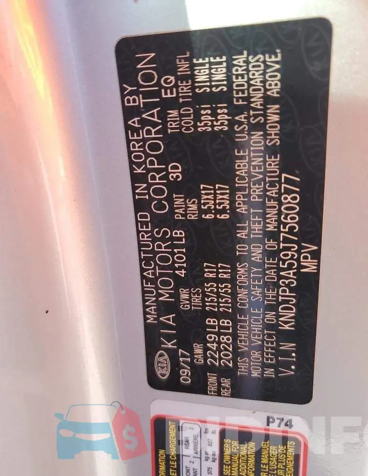 KNDJP3A59J7560877 Photo# 12