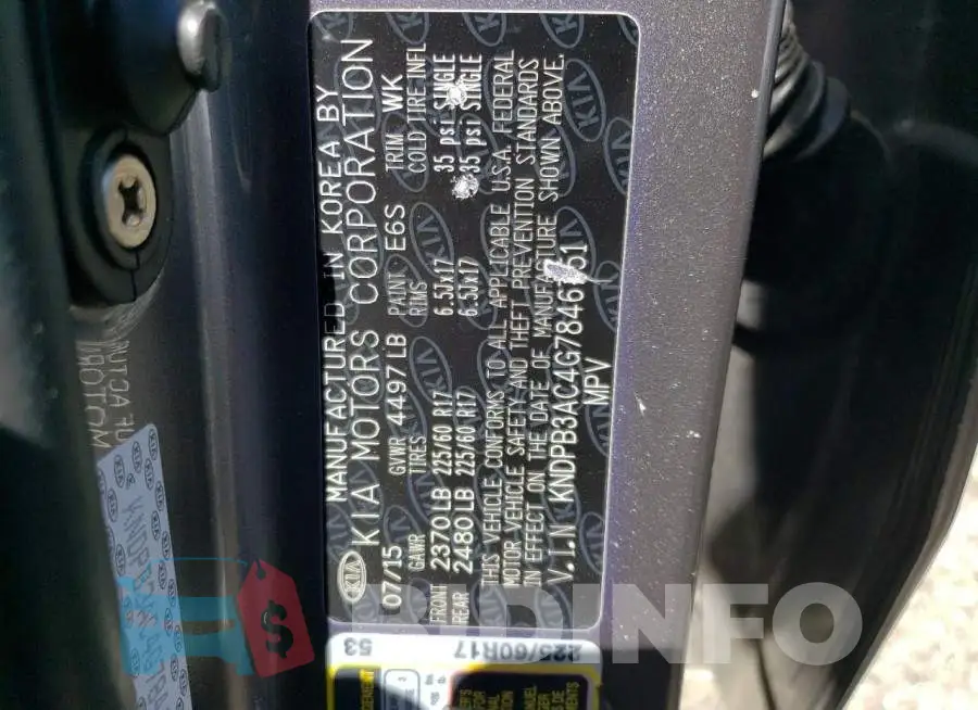 KNDPB3AC4G7846751 Photo# 12