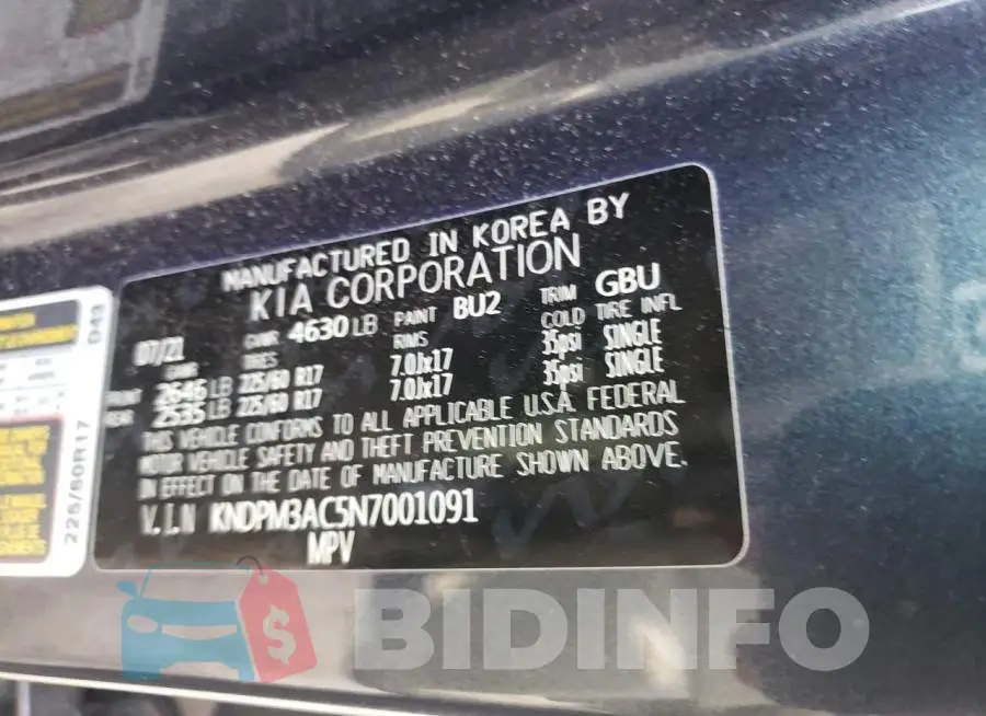 KNDPM3AC5N7001091 Photo# 12