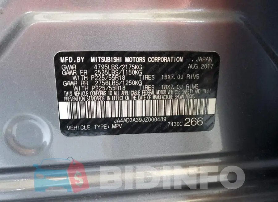 JA4AD3A39JZ000489 Photo# 13