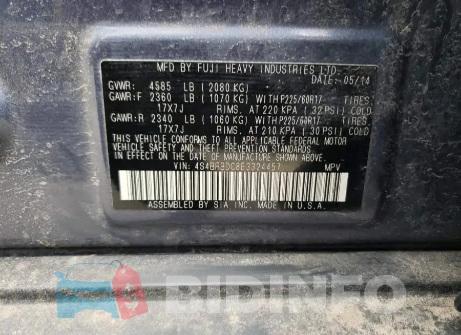 4S4BRBDC8E3324457 Photo# 12