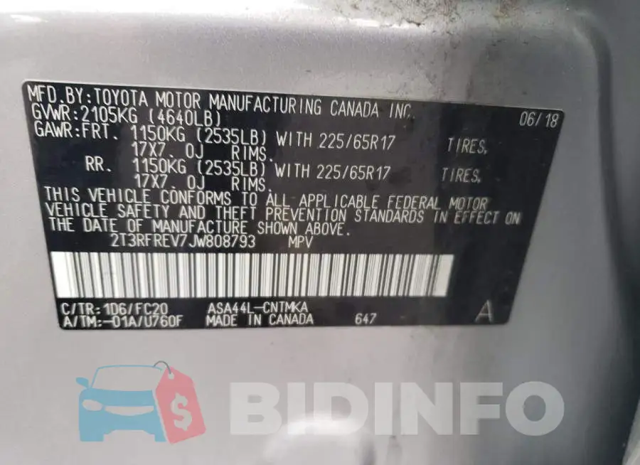 2T3RFREV7JW808793 Photo# 12