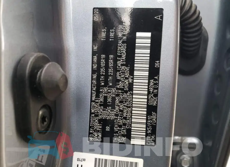 5TDBZRBH9LS026975 Photo# 13