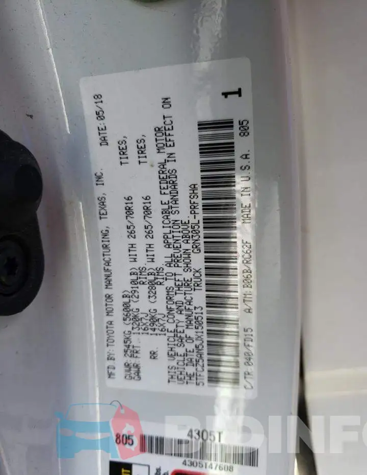 5TFCZ5AN5JX150513 Photo# 12