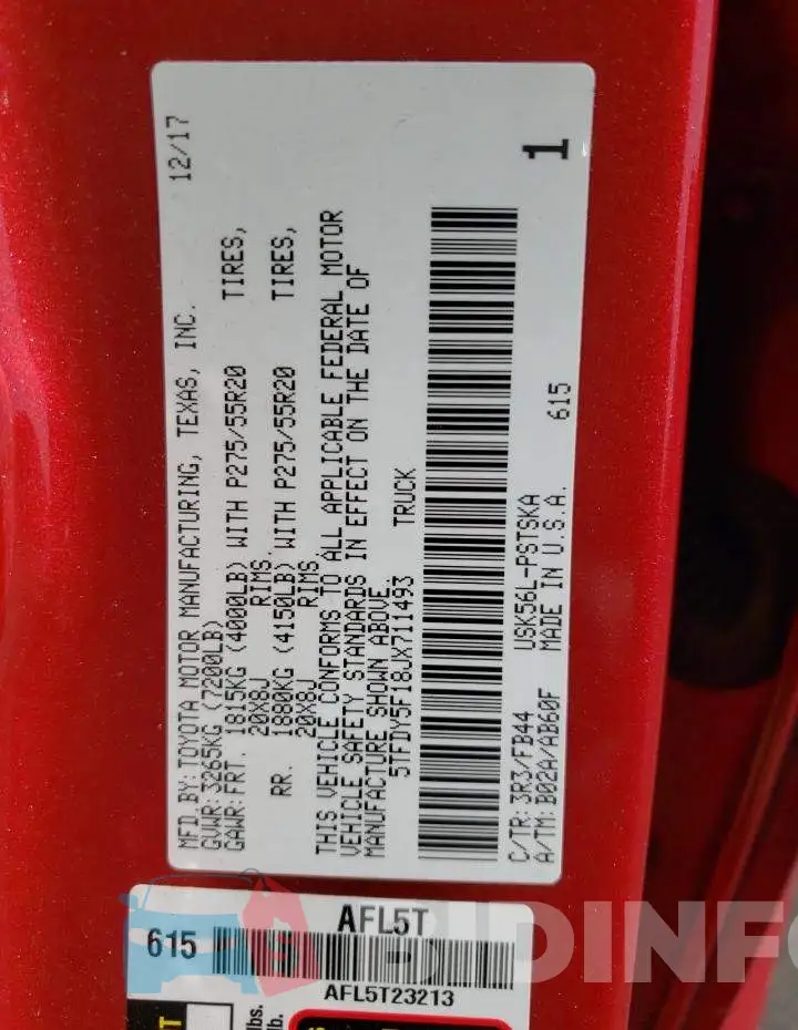 5TFDY5F18JX711493 Photo# 13