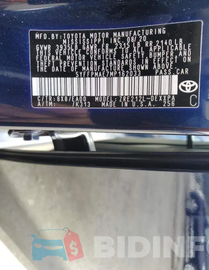5YFFPMAE7MP162033 Photo# 13
