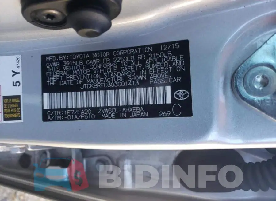 JTDKBRFU3G3001413 Photo# 12