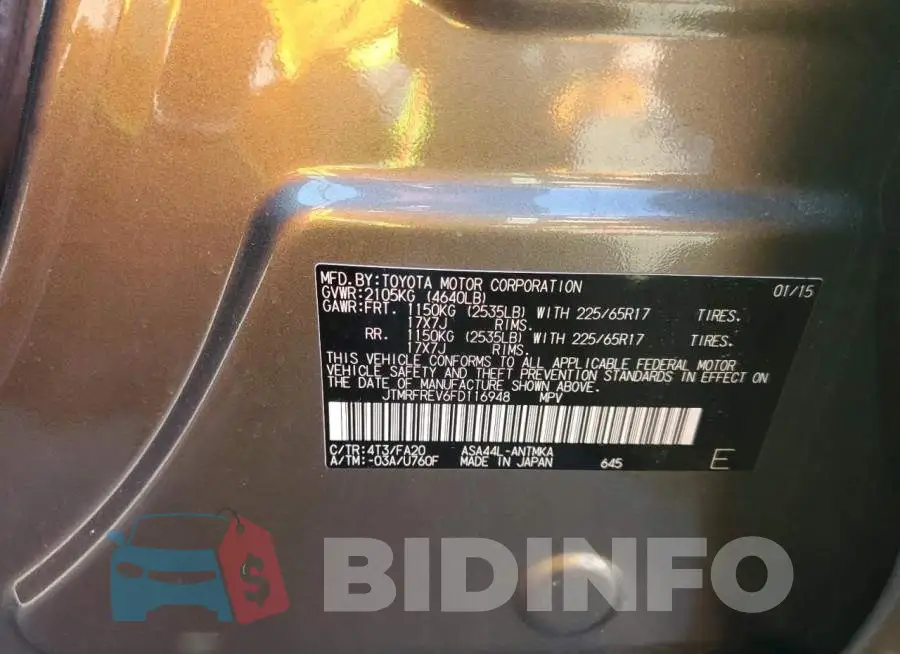 JTMRFREV6FD116948 Photo# 12