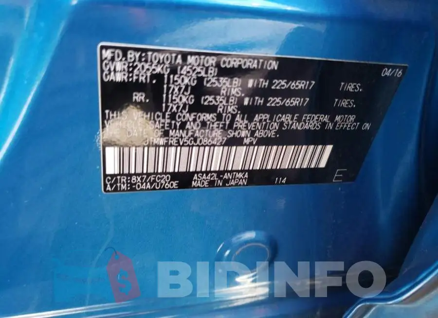 JTMWFREV5GJ086427 Photo# 13