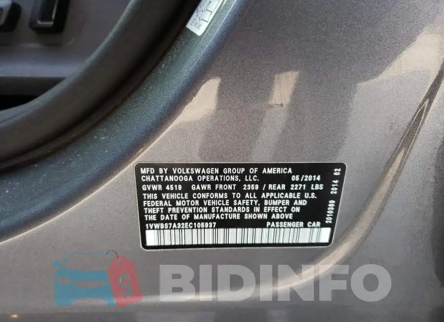 1VWBS7A32EC105937 Photo# 12