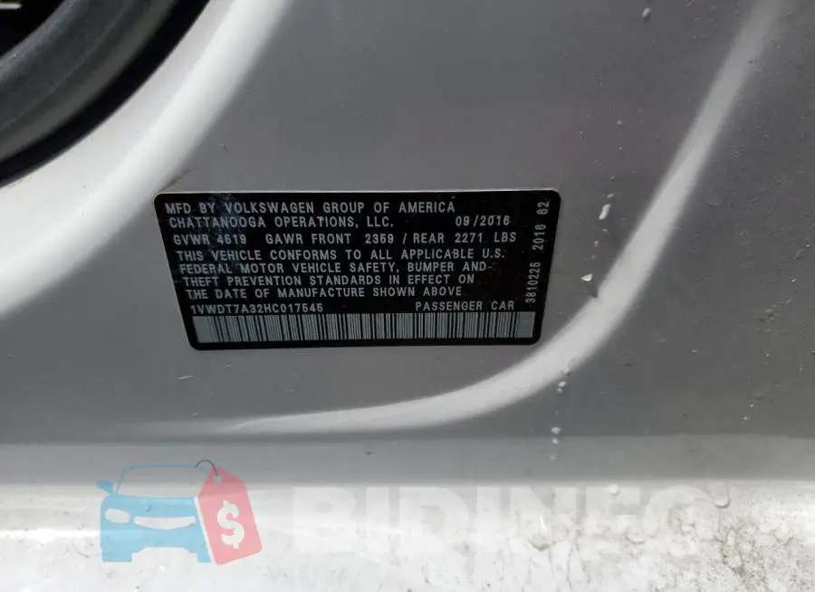 1VWDT7A32HC017545 Photo# 13