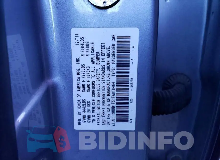 19UUB1F51FA010464 Photo# 12