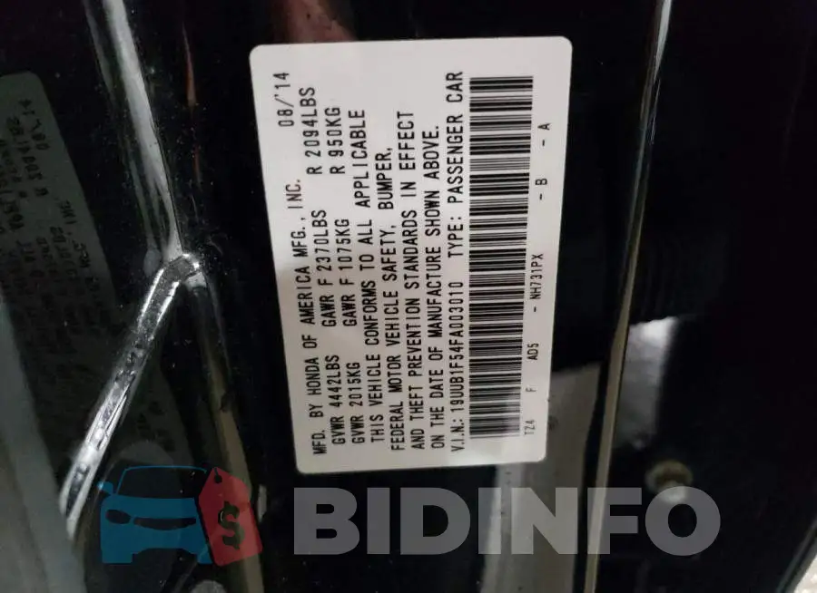 19UUB1F54FA003010 Photo# 12