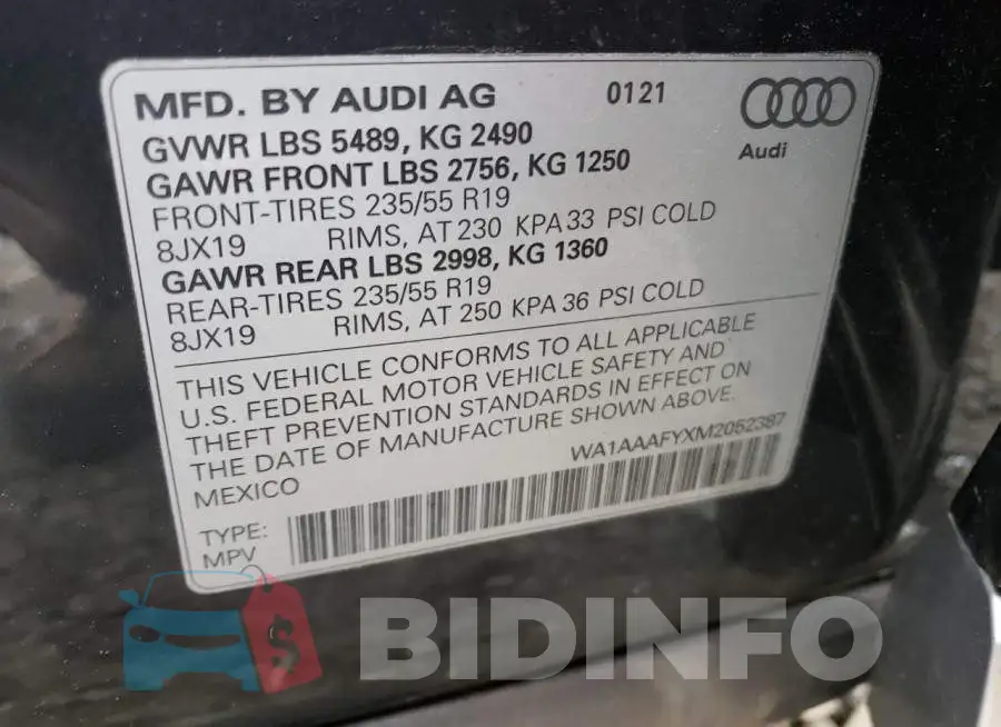 WA1AAAFYXM2052387 Photo# 13
