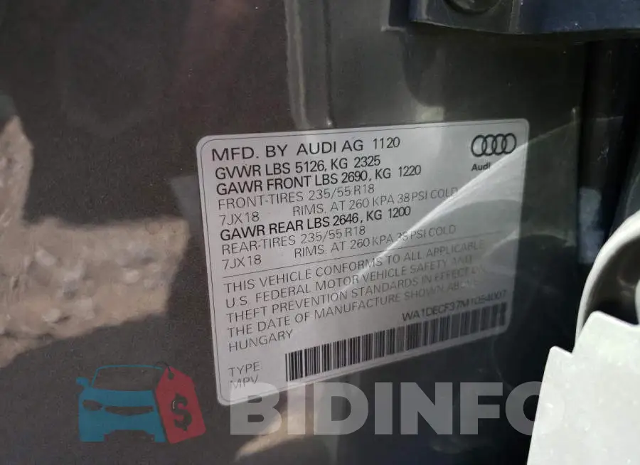 WA1DECF37M1054007 Photo# 12