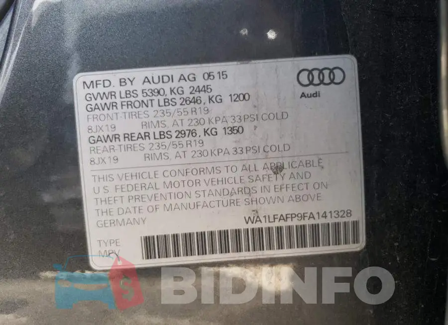 WA1LFAFP9FA141328 Photo# 13