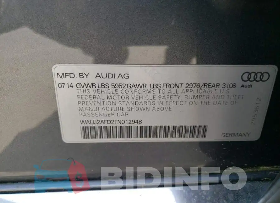 WAUJ2AFD2FN012948 Photo# 13